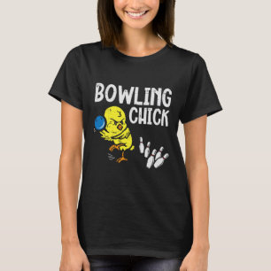 Lustige Bowling-Huhn-Bowler Frauen Mädchen Kinder  T-Shirt
