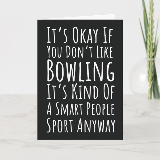 Lustige Bowling Karte Bowler Team Strike Spare Spi (Vorderseite)