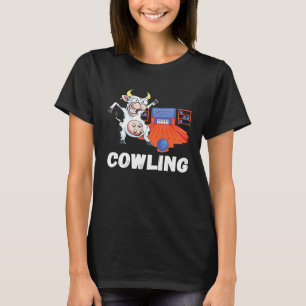 Lustige Bowling-Kuh-Bowler-Strick-Bowling-Pin-Bowl T-Shirt