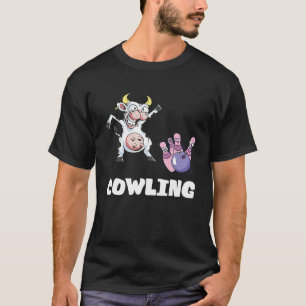 Lustige Bowling-Kuh Bowling-Pin Strike Bowling-Man T-Shirt