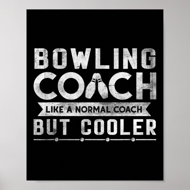 Lustige Bowling-Trainer-Definition Bowling-Trainer Poster (Vorne)