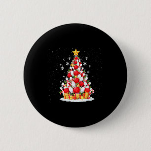 Lustige Bowling-Weihnachtsbaumlichter Weihnachten Button