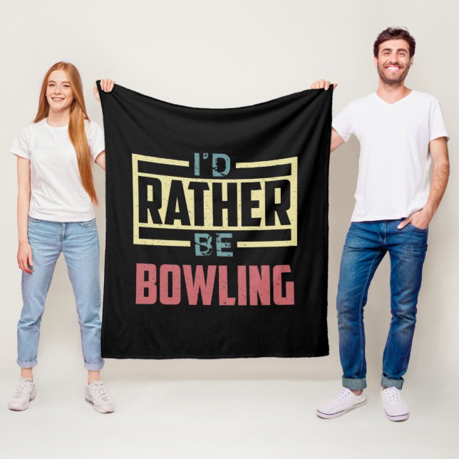 Lustige Bowling-Wortkunst  Fleecedecke (Beispiel)