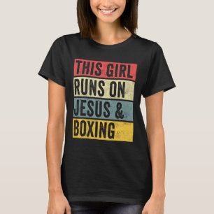 Lustige Boxen Jesus Hunde Und Boxen Kickboxen Kamp T-Shirt