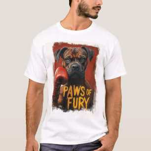 Lustige Boxer-Hund - Paws of Fury Design T-Shirt