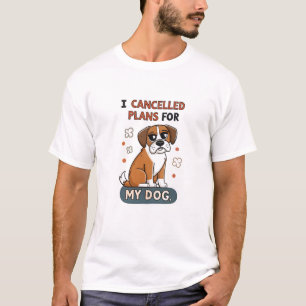 Lustige Boxer-Hund-Zitat-Cartoon-Illustration T-Shirt