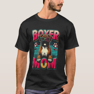 Lustige Boxer-Mutter Boxer-Hund Haustier für Fraue T-Shirt