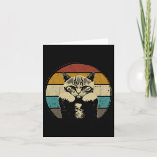 Lustige Boxkatze Vintage Mit Boxhandschuhen Retro Karte