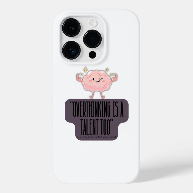 Lustige Brain Power Bekleidung für Überdenker  Case-Mate iPhone Hülle (Rückseite)