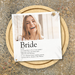 Lustige Braut-Definition Brautparty-Foto Serviette