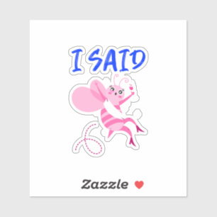 Lustige Braut, die süße Cartoon-Brautgeschenk wird Aufkleber