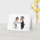 Lustige Braut-und Bräutigam-Ziegen-Hochzeit Karte (Yellow Flower)