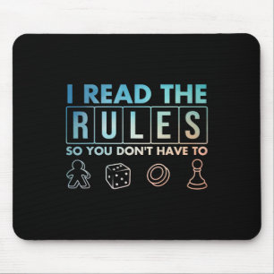 Lustige Brettspiele Kunst für Männer Frauen Liebha Mousepad