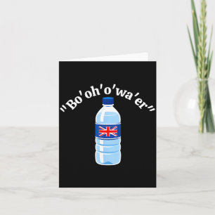 Lustige britische Wasserflasche Uk Humor Fans Karte