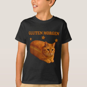 Lustige Brotkatze Meme Gluten Morgen Humor Grafik  T-Shirt