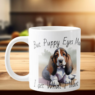 Lustige Browns Weiße WELPE Watercolor Spezial Tass Jumbo-Tasse