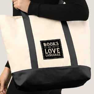 Lustige Bücher sind meine Liebessprache Tote Bag Tragetasche
