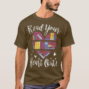 lustige Buchliebhaber Geschenke lesen Ihr Herz aus T-Shirt