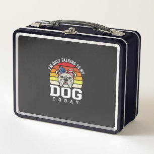 Lustige Bulldogge Hunde Liebhaber Retro Zitat Metall Brotdose