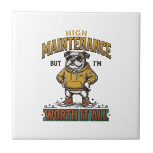 Lustige Bulldogge-Zitat Vintage-Gravur T-Shirt Des Fliese