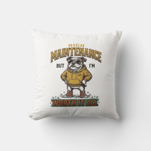 Lustige Bulldogge-Zitat Vintage-Gravur T-Shirt Des Kissen