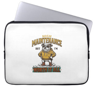 Lustige Bulldogge-Zitat Vintage-Gravur T-Shirt Des Laptopschutzhülle