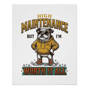 Lustige Bulldogge Zitat Vintage Gravur T-Shirt Des Poster