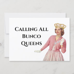 Lustige Bunco-Königin-Party-Nacht Einladung