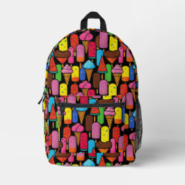 Lustige bunte Eiscreme-Schultasche Bedruckter Rucksack