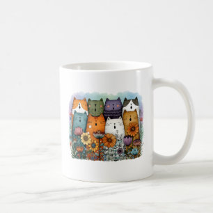 Lustige Bunte Katze Kaffeetasse