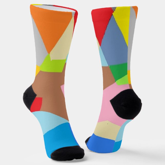 Lustige, bunte und trendige Crew Socken (Gewinkelt)