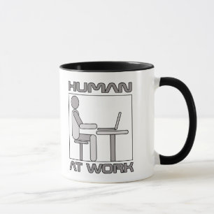 Lustige Büro-Menschen bei der Arbeit Tasse