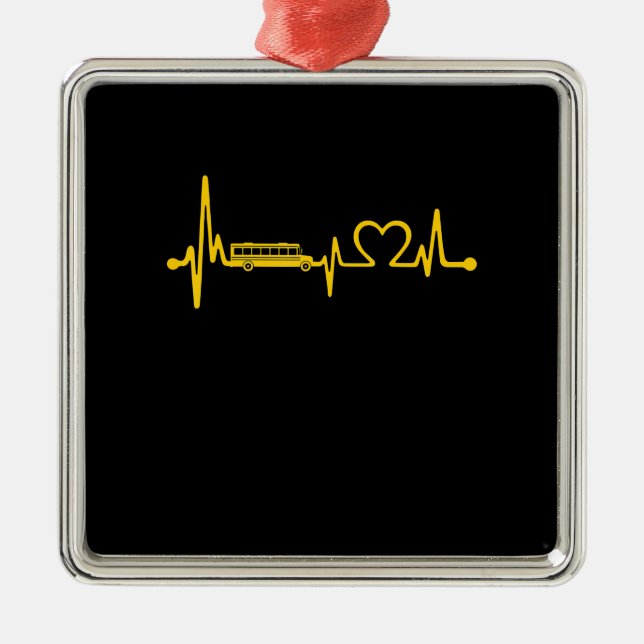 lustige Busfahrerin Geschenk Liebe Schulbus Ornament Aus Metall (Vorne)