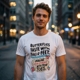 Lustige Butterflies Tatsache   Launiges Eis & Zehe Tri-Blend Shirt