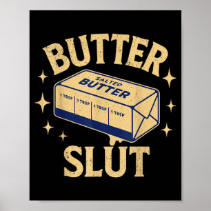 Lustige Butterliebhaber Retro Vintage Design - But Poster