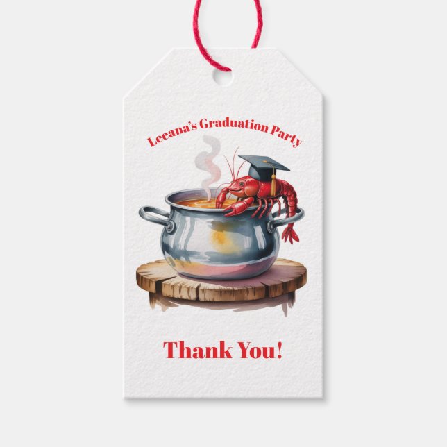 Lustige Cajun-Abschlussfeier Danke Geschenkanhänger (Vorderseite)