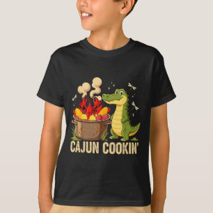 Lustige Cajun Louisiana-Kochkessel-Alligator-Crawf T-Shirt