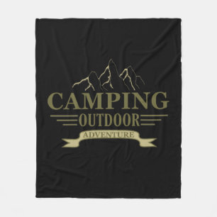 Lustige Camping-Camper-Sprüche für Camper Fleecedecke