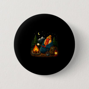 Lustige Camping-Hotdog-Cartoon-Wurst-Camper Button