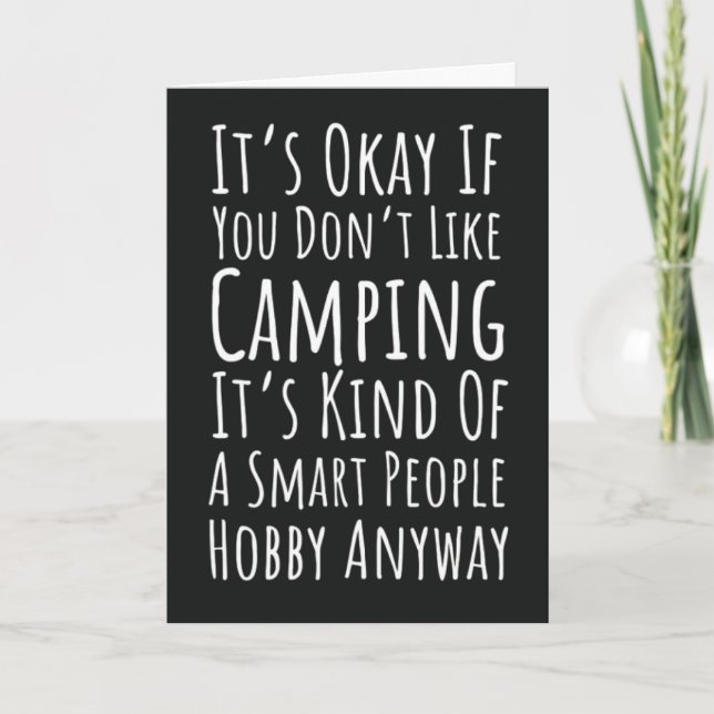 Lustige Camping-Karten Natur Camper Lagerfeuer Out Karte (Vorderseite)