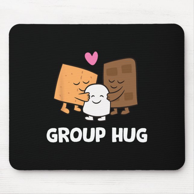 Lustige Camping-S'mores-Gruppenumarmung Süße S'mor Mousepad (Vorne)