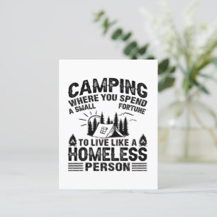 Lustige Camping-Sprüche Postkarte