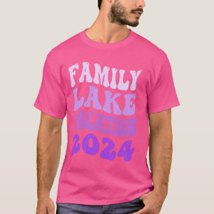 Lustige Camping Wandern Groovy Familie See Reise U T-Shirt