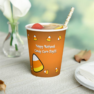 Lustige Candy Corn - Benutzerdefinierter Text Pappbecher