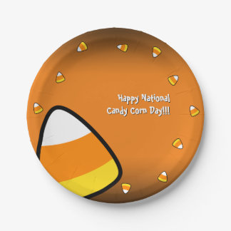 Lustige Candy Corn - Benutzerdefinierter Text  Pappteller