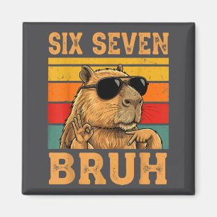 Lustige Capybara 67 Meme Six Seven Bruh Jungen Tee Magnet