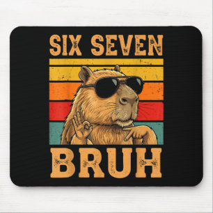 Lustige Capybara 67 Meme Six Seven Bruh Jungen Tee Mousepad