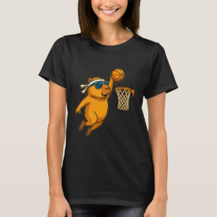 Lustige Capybara-Basketball-Dunking-Tier-Sport-Gr T-Shirt