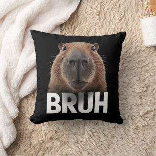 Lustige Capybara Bruh  Kissen