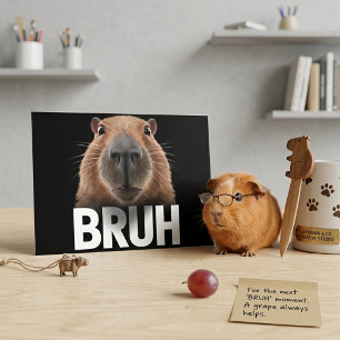 Lustige Capybara Bruh Meme Niedliches Tier Humor Postkarte